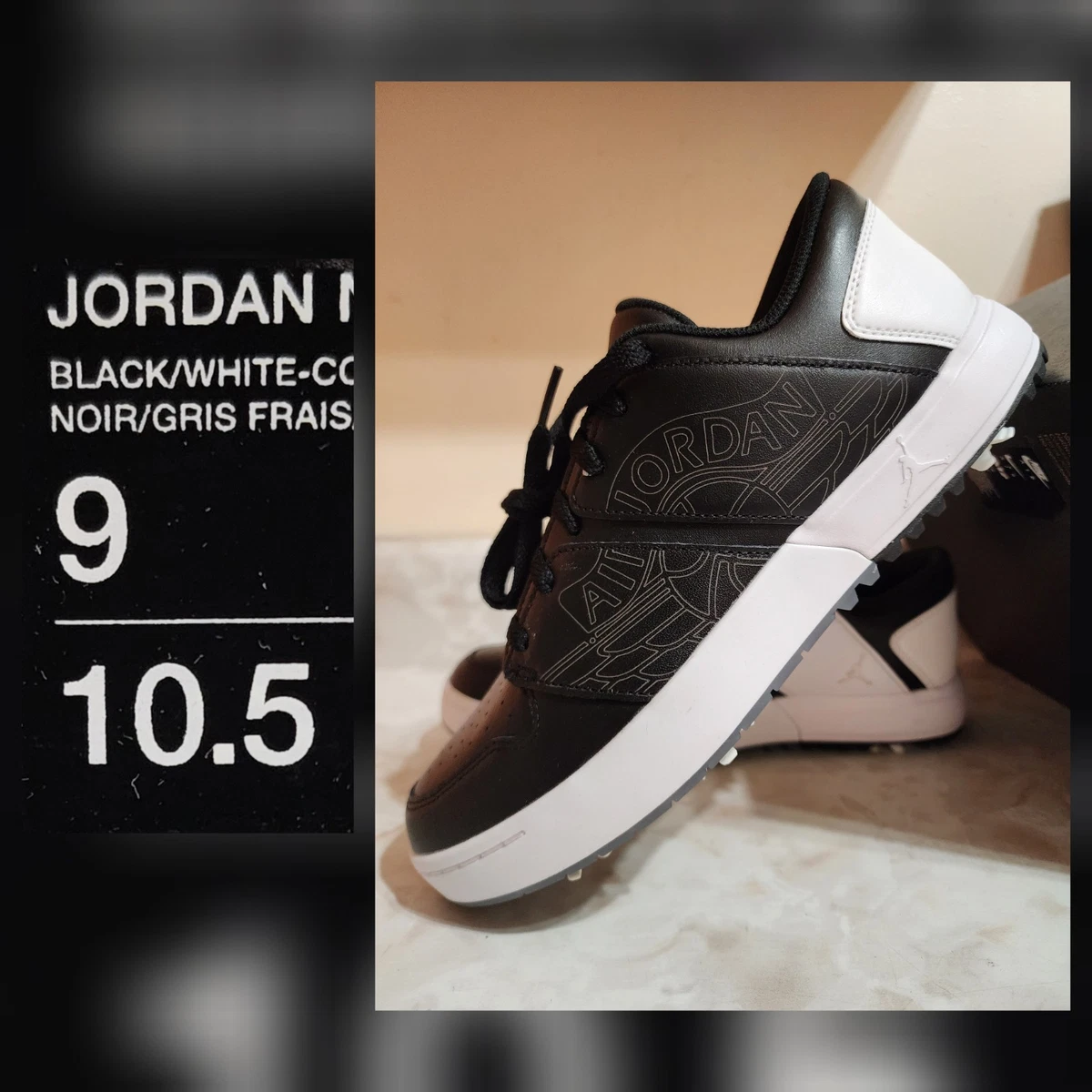 Jordan Nu Retro 1 Golf Low Black White for Sale | Authenticity