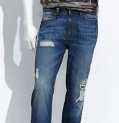 Pantalones de mezclilla rectos ajustados auténticos Icon de Tommy Hilfiger American Idol Destructive Foto 1 de 2