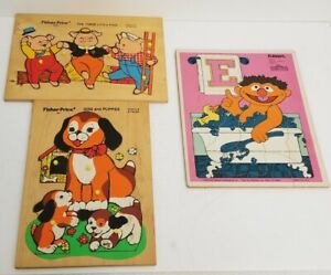 Fisher Price Dog & Puppies (511) Three Little Pigs (520) Playskool Ernie Puzzle
