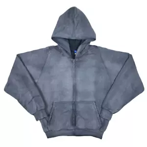 Felpa con cappuccio esclusiva Yeezy GAP Zip Up - Poetic Black (lavaggio acido sbiadito) - Taglia Medium - Foto 1 di 9