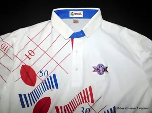 Super Bowl XXVI Washington Redskins vs Buffalo Bills Antigua Polo Shirt Mens 2XL - Picture 1 of 10
