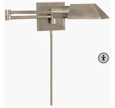 VISUAL COMFORT 82034 AN Studio Swing Arm Wall Light in Antique Nickel - Image 1 of 4
