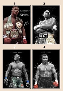Boxing Legend Mike Tyson Poster, Gold Championship Belt Print, Boxing Wall Art - Picture 1 of 4