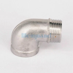 3/4" BSP Female-Male 304 Stainless Steel 90 Degree Elbow Connector Pipe Fitting - Picture 1 of 4