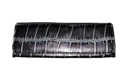 Nuevo sin etiquetas Bolso sin asas plegable de cuero sintético negro Big Buddha gris Foto 1 de 4