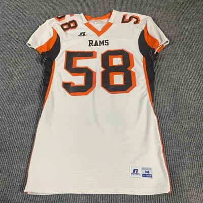 Russell Athletic Football Jerse Mens Medium White Rams Embroidered Authentic - Image 1 of 4