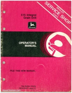 John Deere 515 Integral Grain Drill Operators Manual - Picture 1 of 1