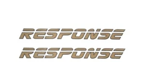 2 Malibu RESPONSE Boat Decals Sticker Emblem Fishing Wakeboard SKI Gold BLK - Picture 1 of 1