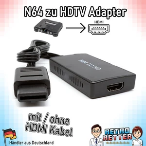 N64 zu HD TV Adapter Nintendo 64 Konverter HDMI Full HD 1080 720 AV Kabel Neu - Bild 1 von 13