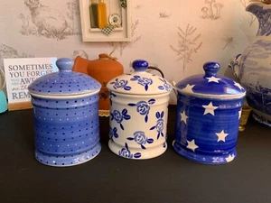 Whittard of chelsea Clipper Tea storage cannister Blue *MULTI* - Picture 1 of 15