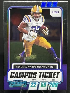 Boleto Campis #54 LSU Tigers Selecciones de Draft Contenders CLYDE-EDWARDS HELAIRE 2021 - Imagen 1 de 2