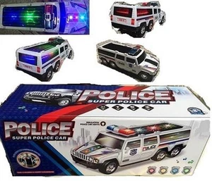 Lightup SUPER POLICÍA SUV COCHE batería operado CON MÚSICA luces intermitentes NUEVO juguete policía - Imagen 1 de 1