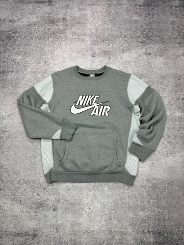 PRADA Felpa con cappuccio vintage Nike Air Big Swoosh logo anni 90 stile Y2K uomo uomo L