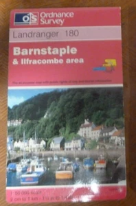 Ordnance Survey Map Barnstaple Ilfracombe Braunton Meshaw Simonsbath Bideford - Picture 1 of 1