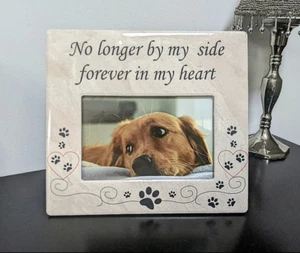 Ceramic Pet Memorial Photo Frame, Forever in my Heart Frame, Pet Parent - Picture 1 of 3