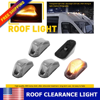 Luces marcadoras de techo ámbar transparente para Dodge RAM Promaster 1500 2500 3500 2014-2023 Foto 1 de 4