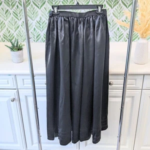 Schwarz Satin Maxirock formell lässig klein - Bild 1 von 7