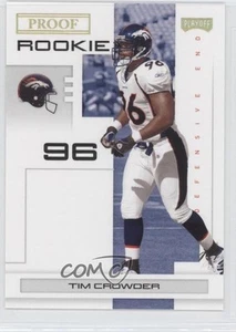 2007 Playoff NFL Playoffs Rookie Gold Proof /10 Tim Crowder #171 Rookie RC - Picture 1 of 3