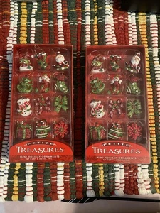 NUEVO EN CAJA Kurt Adler Petite Treasures 12 Piezas Miniatura Adornos Set Paquete de 2 - Imagen 1 de 4