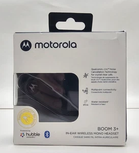Motorola Boom 3+, Noise Cancelling Bluetooth 5.0 Earpiece - Black - Picture 1 of 4