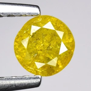 0.32ct Natural Loose Diamond Round Cut Treated Yellow - I3 Clarity 4.2mm - Picture 1 of 1