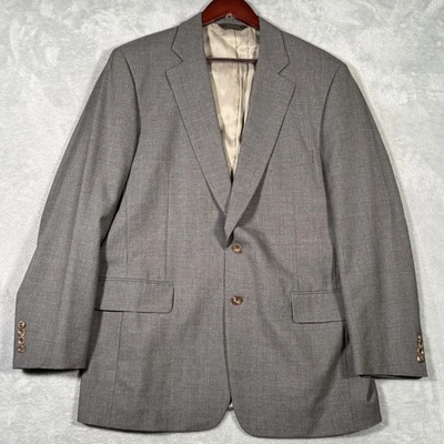 Paul Stuart Blazer Mens 43L Gray Wool Semi Tall Super 100s Suit Jacket Classic - Image 1 of 4