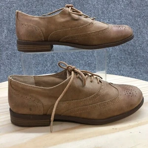White Mountain Shoes Womens 7 M Wing Tip Oxfords Casual Brown Faux Suede Lace Up - Picture 1 of 17