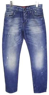 Cipo & Baxx C-814 Men's Jeans W29/L32 Ripped Whiskers New Regular Blue Foto 1 de 4