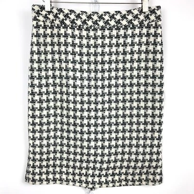 Jones Wear Mujer Falda Pata de Gallo Espalda Cremallera Recta Negro Blanco Talla 6  Foto 1 de 4