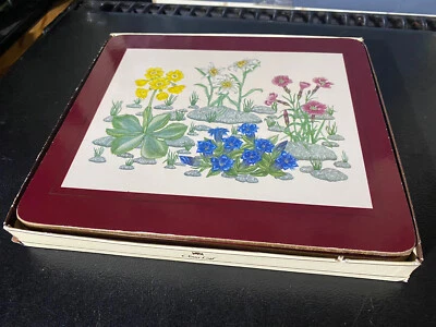 Cloverleaf Set 6 ALPINE FLOWERS Table Mats Place Mats - Image 1 of 4