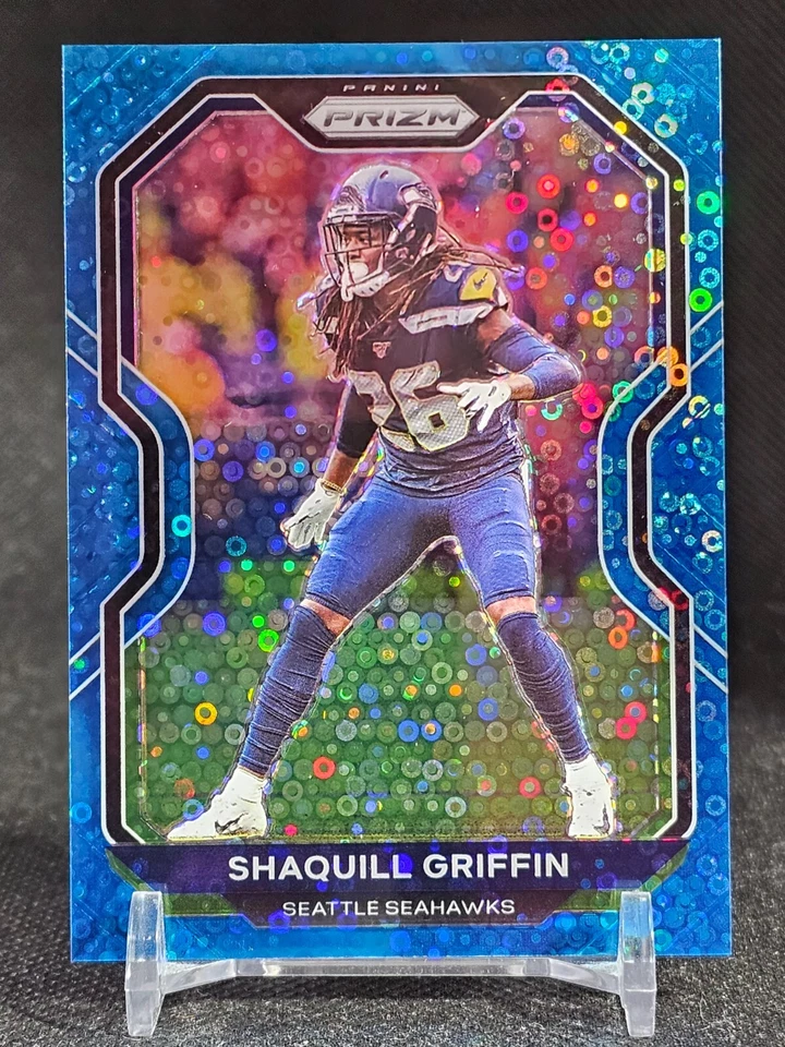 Shaquill Griffin 2020 Panini Prizm Disco No Huddle Blue Parallel /79 #298 - Image 1 of 2