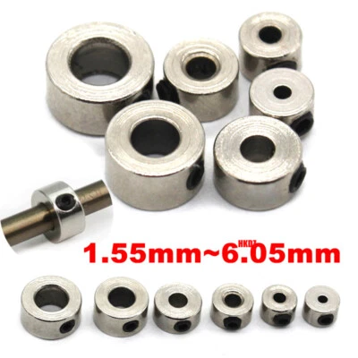 Metall Mini Stellring Welle Klemme Klemmring Bohrung 1,55~6.05mm Gewindestift M3 - Bild 1 von 4