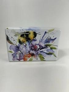 Dean Crouser Nectar Bumble Bee Ceramic Shelf Counter Plaque 6" x 4" DemDaco - Picture 1 of 8