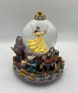 Disney Store La Bella y la Bestia "Sé nuestro invitado" Musical Globo de Nieve DE COLECCIÓN 1991 - Imagen 1 de 4