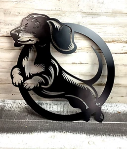 Dachshund Metal Art Sign 18"x18" Made in USA - Picture 1 of 3