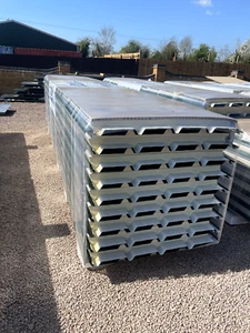 new juniper green insulated eco box profile roofing sheets 40mm thick 6 meter - Picture 1 of 19