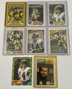 (8) Dan Fouts incl. 1980, 1982, 1984, 1986, 1987 Topps Football Cards - Picture 1 of 2