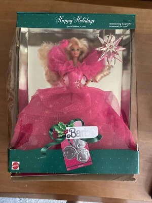 Muñeca Barbie de vacaciones 1990 edición especial colección de Navidad adorno Mattel Foto 1 de 4