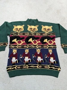 Rare Vintage Marisa Christina Hand Knit Sweater XL - Picture 1 of 6