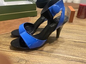Coach Four Shoes Women’s High Heels. Size 7 Black Blue - Picture 1 of 11