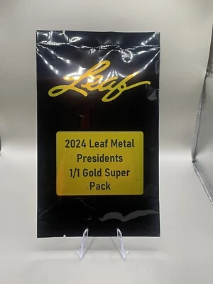 2024 Leaf Metal Presidents - (1) 1/1 Gold Super Card Pack Sealed Unopened - Image 1 of 4
