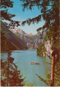 Germany (W) - Lake Konigssee & St, Barthlomew & Schonfeld Peak (Postcard) 1960's - Picture 1 of 1