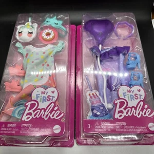 Juego (2) De Mis Primeras Moda Barbie - Unicornio Hora de Dormir y Globo Cumpleaños. Nuevo en caja - Imagen 1 de 18