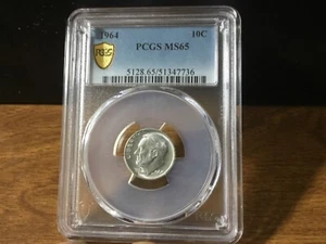 1964 silver dime PCGS Business strike - Certified/slab - Picture 1 of 13