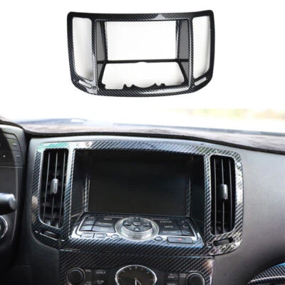 Cuadro de navegación consola central ABS carbono para Infiniti G25 G37 2010-2013 Foto 1 de 4