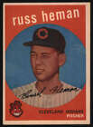 1959 Topps #283 Russ Heman EX/EX+ RC Rookie Indians 568515