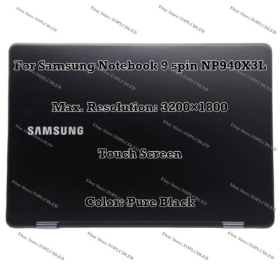 For Samsung Notebook 9 Spin NP940X3L 3200×1800 Touch Screen LCD Display Complete - Image 1 of 4