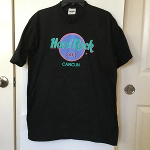 Schwarzes T-Shirt Hard Rock Cafe CANCUN Gr. M sehr guter Zustand 90er nie getragen - Bild 1 von 5