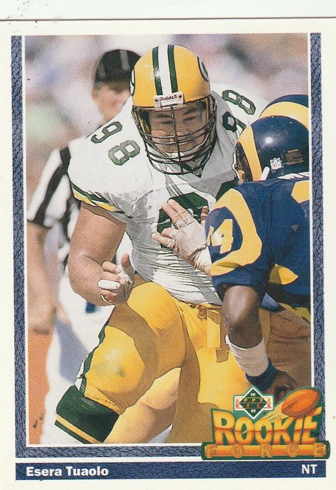 FREE SHIPPING-MINT-1991 Upper Deck Esera Tuaolo #635 PACKERS PLUS BONUS CARDS - Image 1 of 1