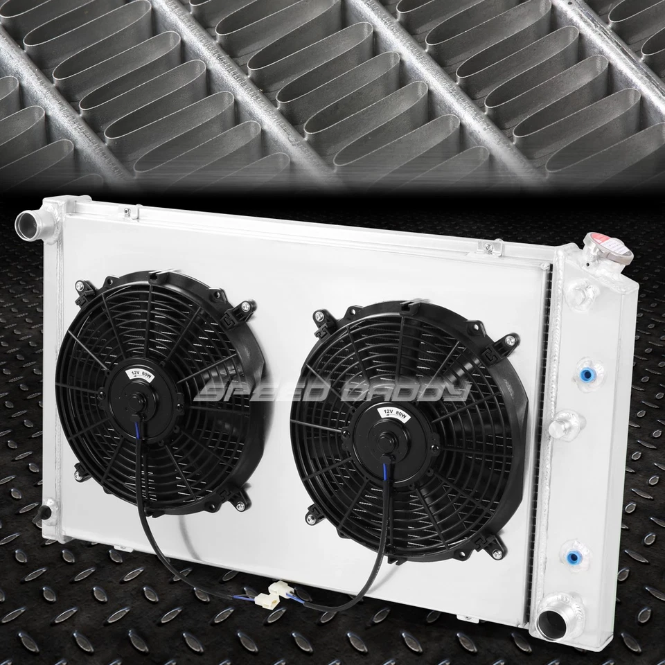 FOR 78-87 CHEVY CAMARO/CENTURY/CUTLASS 3-ROW ALUMINUM RACING RADIATOR+FAN SHROUD - Image 1 of 4